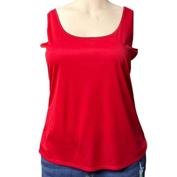Unknown Brand Silky Feeling Dress Tank Top Size 2X in Red - Picture 1 of 7